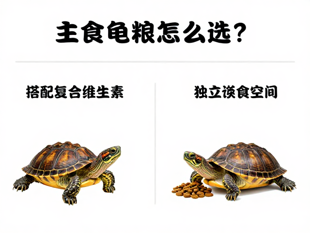 主食龟粮怎么选？搭配复合维生素，独立进食空间，养出健康龟