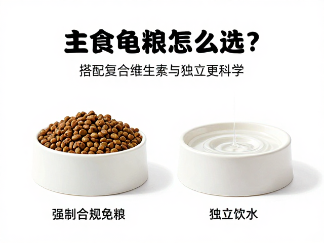 主食龟粮怎么选？搭配复合维生素与独立饮水盆更科学