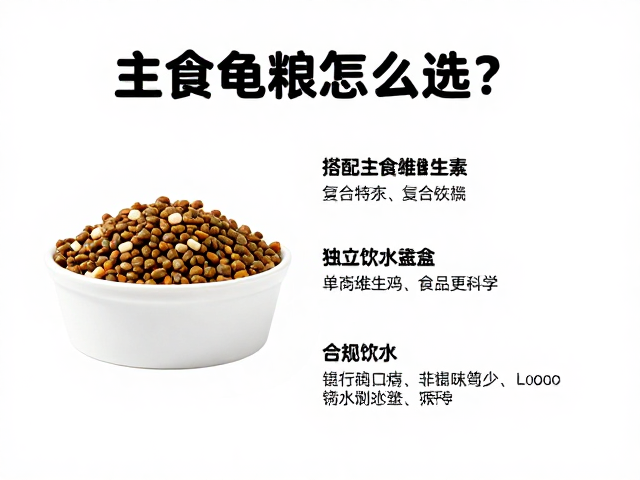 主食龟粮怎么选?搭配复合维生素与独立饮水盆更科学