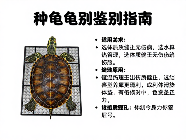 种龟鉴别指南，恒温加热垫养护，选体质健壮无伤病好龟