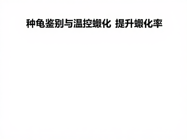种龟鉴别与温控孵化,避开震动干扰,提升孵化率