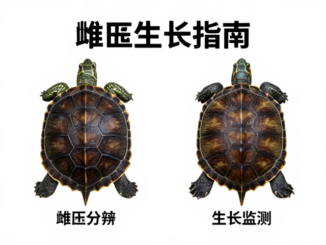 龟苗雌雄分辨与生长监测，钙质补充关键期记录指南