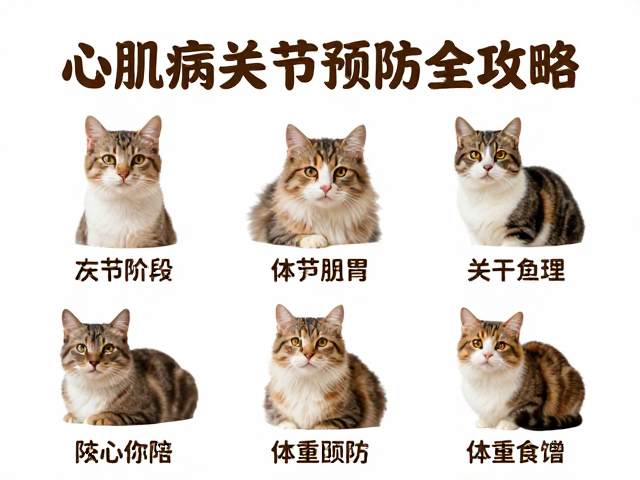 猫各阶段饮食与老年猫关节护理，心肌病预防全攻略