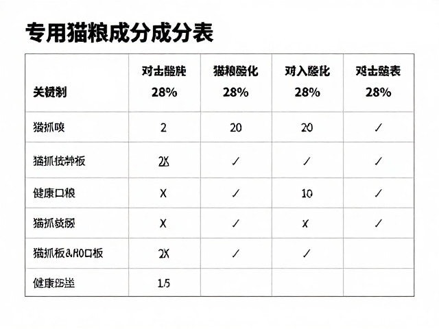 专用猫粮成分表解读，如何搭配猫抓板选对健康口粮？