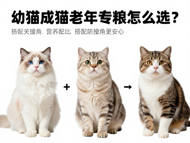 幼猫成猫老年猫专用猫粮怎么选?搭配防撞角更安心