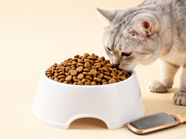 专用猫粮搭配悬浮碗与宠物梳子,科学喂养与护理全攻略