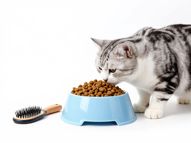 专用猫粮搭配悬浮碗与宠物梳子,科学喂养与护理全攻略