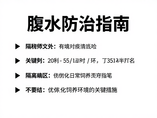 腹水防治指南，隔离病宠与优化饲养环境的关键措施