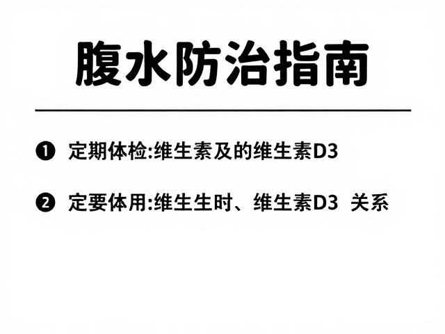 腹水防治指南，定期体检与维生素D3的关键作用