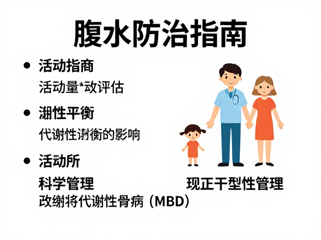 腹水防治指南,结合活动量评估,科学管理代谢性骨病(MBD)