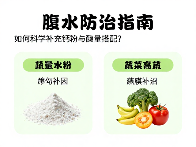 腹水防治指南,如何科学补充钙粉与蔬菜搭配?