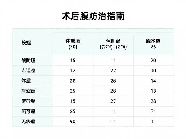 术后腹水防治指南，体重变化记录助康复