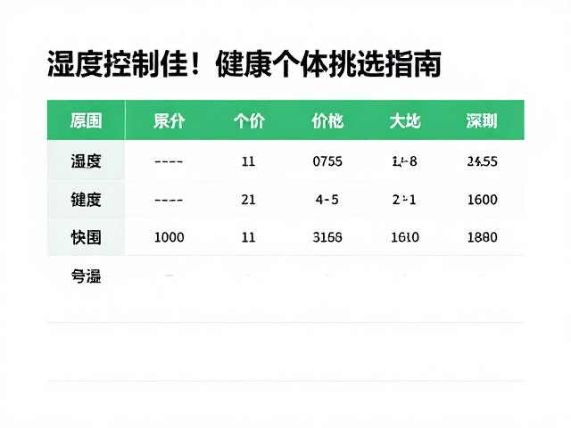 湿度控制佳！健康个体挑选指南，附地域价格差异解析