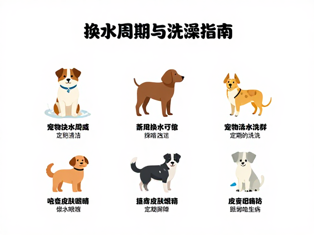 宠物换水周期与洗澡指南,定期清洁,检查皮肤眼睛防生病