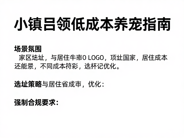 小镇白领低成本养宠指南,郊区居家饲养省钱攻略
