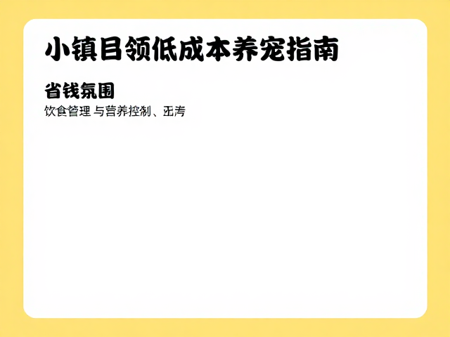 小镇白领低成本养宠指南,郊区居家饲养省钱攻略