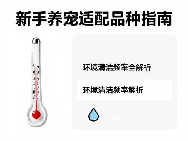 新手养宠适配品种指南,温度计监控与环境清洁频率全解析