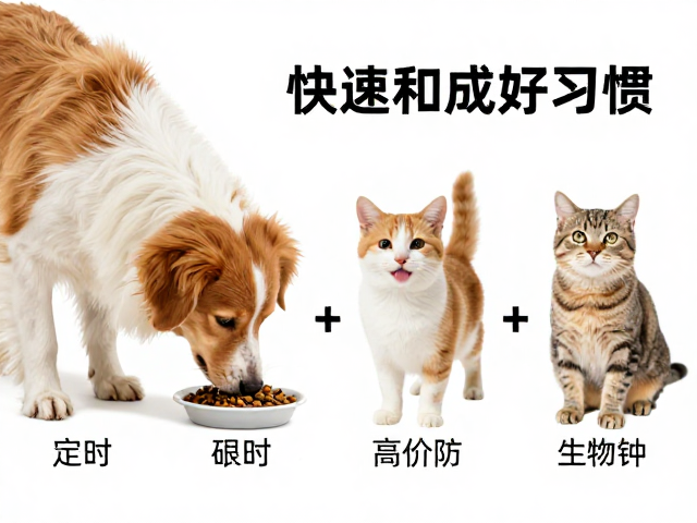 宠物如厕训练技巧,定时喂食,高价值奖励强化,快速养成好习惯