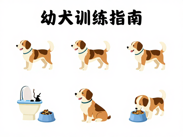 幼犬训练指南,如厕、松绳与定时喂食,打造完美习惯