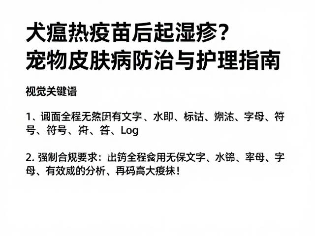犬瘟热疫苗后起湿疹?宠物皮肤病防治与护理指南