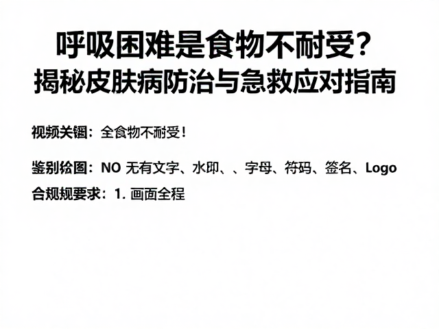 呼吸困难是食物不耐受?揭秘皮肤病防治与急救应对指南
