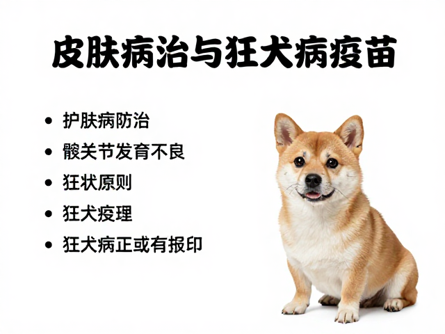 皮肤病防治、髋关节发育不良与狂犬病疫苗,宠物健康全攻略