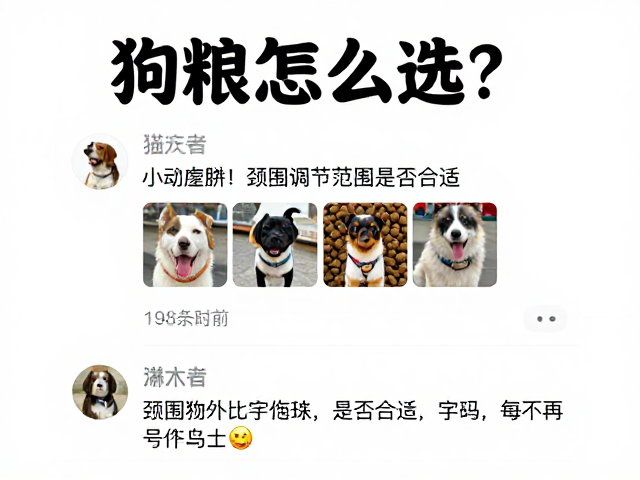 狗粮怎么选?参考真实用户评价,重点看颈围调节范围是否合适