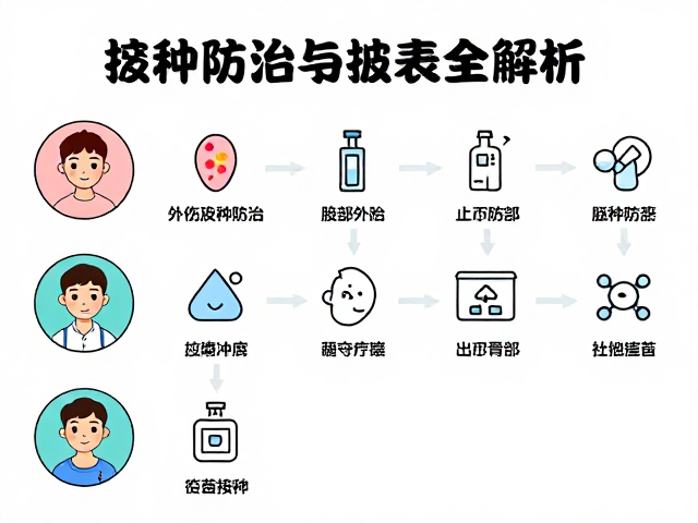 外伤止血急救法、皮肤病防治与疫苗接种时间表全解析