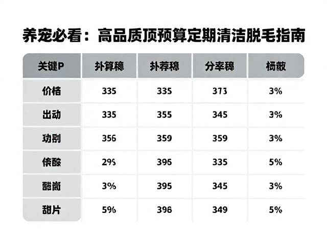 养宠必看,高品质狗粮预算与定期清洁脱毛指南