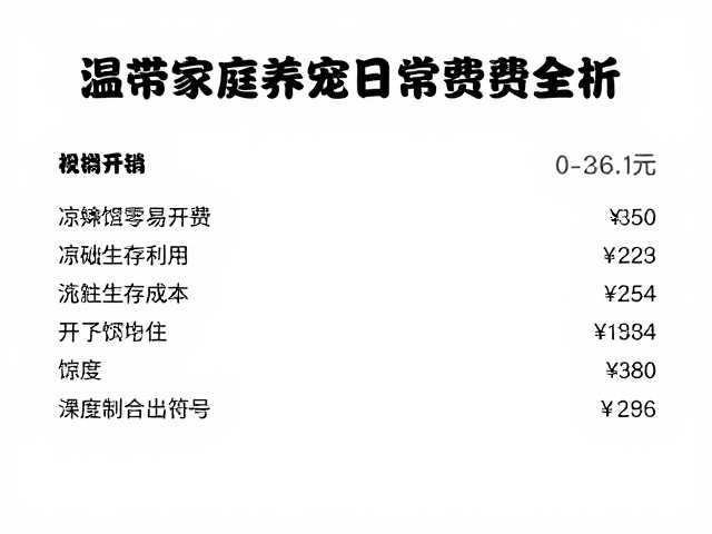 温带家庭养宠日常开销,凉爽气候下宠物饲养费用全解析
