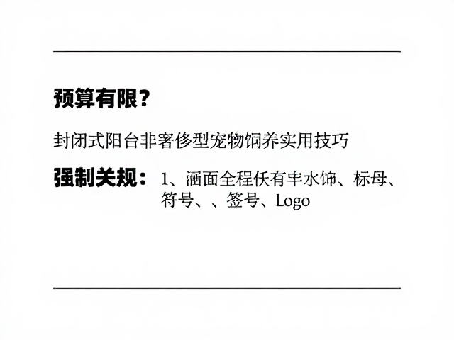预算有限?封闭式阳台非奢侈型宠物饲养实用技巧