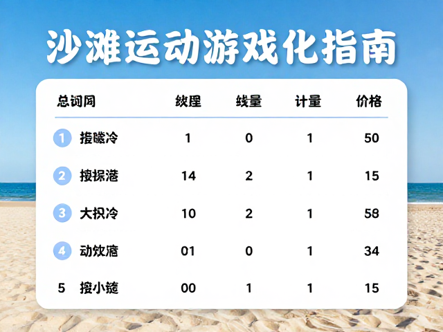 沙滩运动游戏化指南,设定每日运动量标准,让健身更有趣
