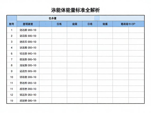 游泳馆体能评估表,运动量标准全解析