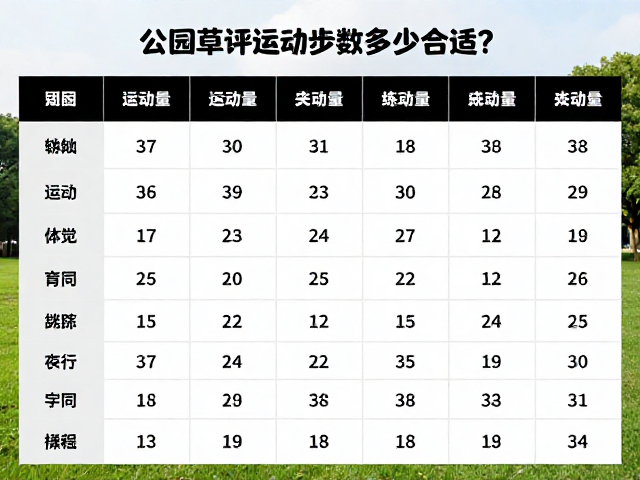 公园草坪运动步数多少合适?运动量标准与健康建议