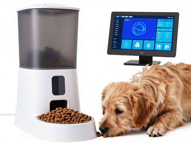 中小型犬专用狗粮搭配自动喂食器,科学喂养不浪费,省时更省心
