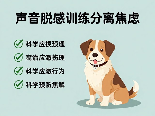 声音脱敏训练，减少狗狗应激行为，科学预防分离焦虑