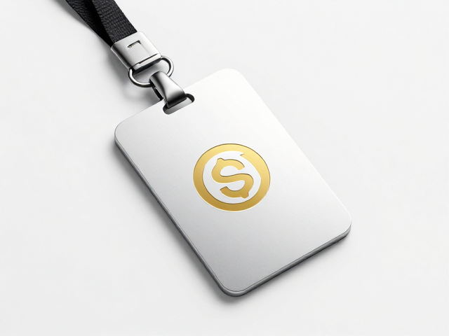 定制磁吸胸牌，企业LOGO烫金工艺，配挂绳夹更稳固