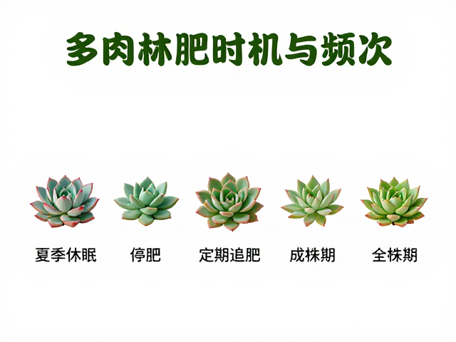 多肉施肥时机与频次，夏季休眠停肥，成株期定期追肥全攻略