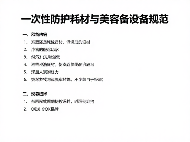 美容设备操作中的耗材配套规范