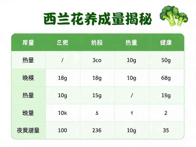 西兰花营养成分表揭秘,如何精准管控热量,吃出健康好身材?
