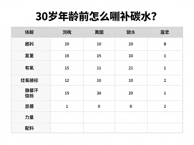 年龄适配的有氧与力量训练计划构建