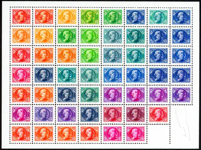 1992-2002编号邮票大版张,荧光色彩应用解析与升值空间