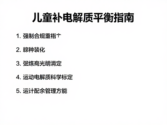 室内游乐场运动量标准,儿童补充电解质平衡指南