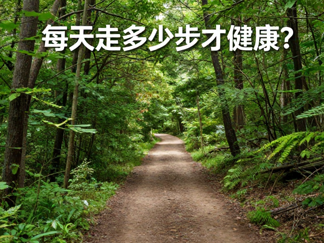 森林小径户外散步运动量标准,每天走多少步才健康?