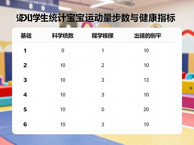 室内游乐场运动量标准,如何科学统计宝宝运动步数与健康指标