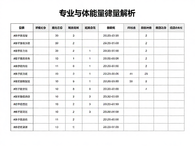 四肢肌肉力量与运动量标准,专业体能评估表全解析