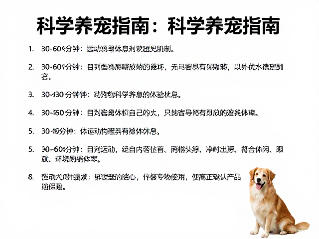 狗狗运动标准,专用犬舍,每次30-60分钟科学养宠指南