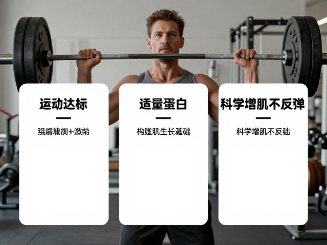 运动达标,适量蛋白,正向激励,科学增肌不反弹的3大核心