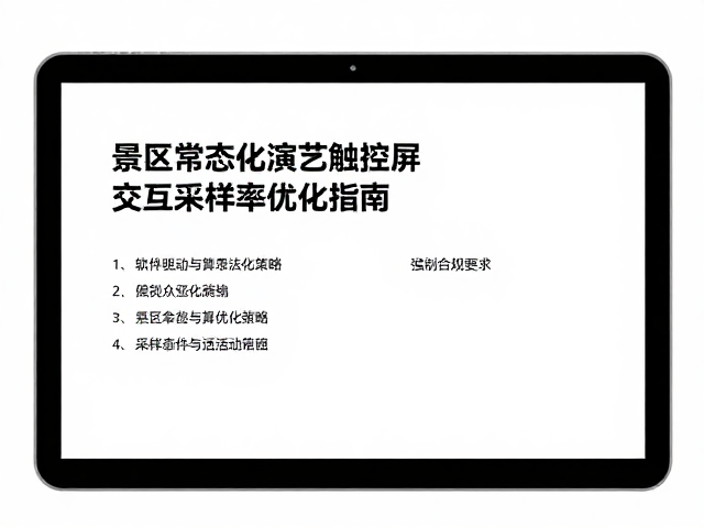 景区常态化演艺触控屏交互采样率优化指南