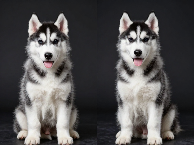 纯种哈士奇标准,幼犬成犬品相变化,底绒厚度揭秘